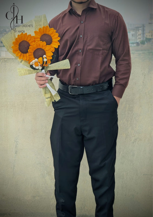 Handmade Crochet Sunflower Bouquet